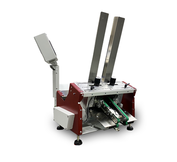 Standard friction feeder system which can be used to count, batch, and feed parts up to 350 mm wide. This versatile machine can count from parts as small as credit cards to large paper prints of any kind.