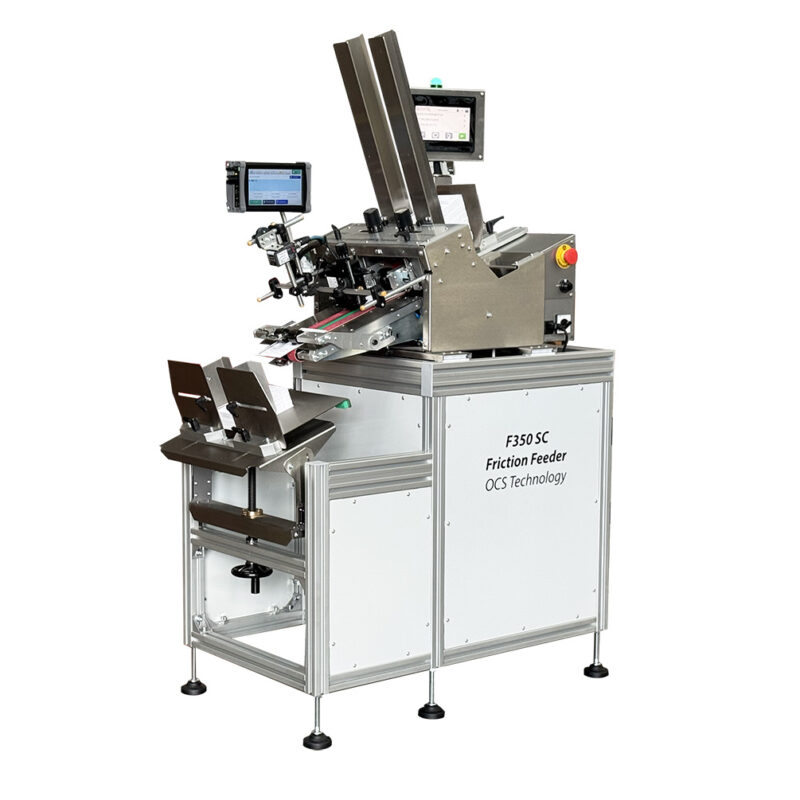Friction feeder, counter, and batching machine equipped with a vacuum system to process small and difficult-geometry parts.