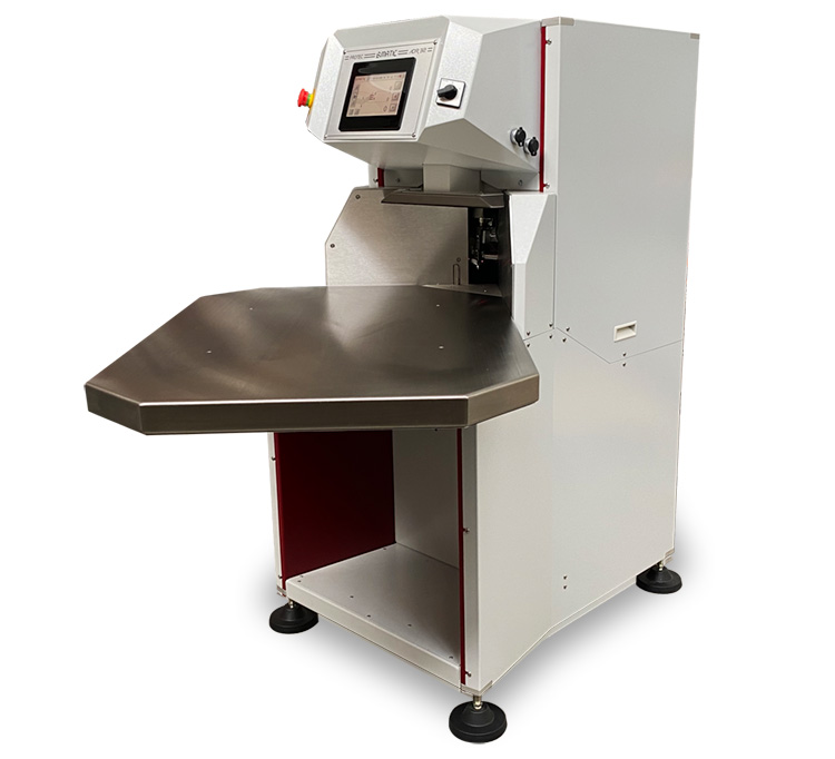 High output sheet counting machine, equipped with a large working table that allows you to count large sheets that come out right of your press or sheeter.