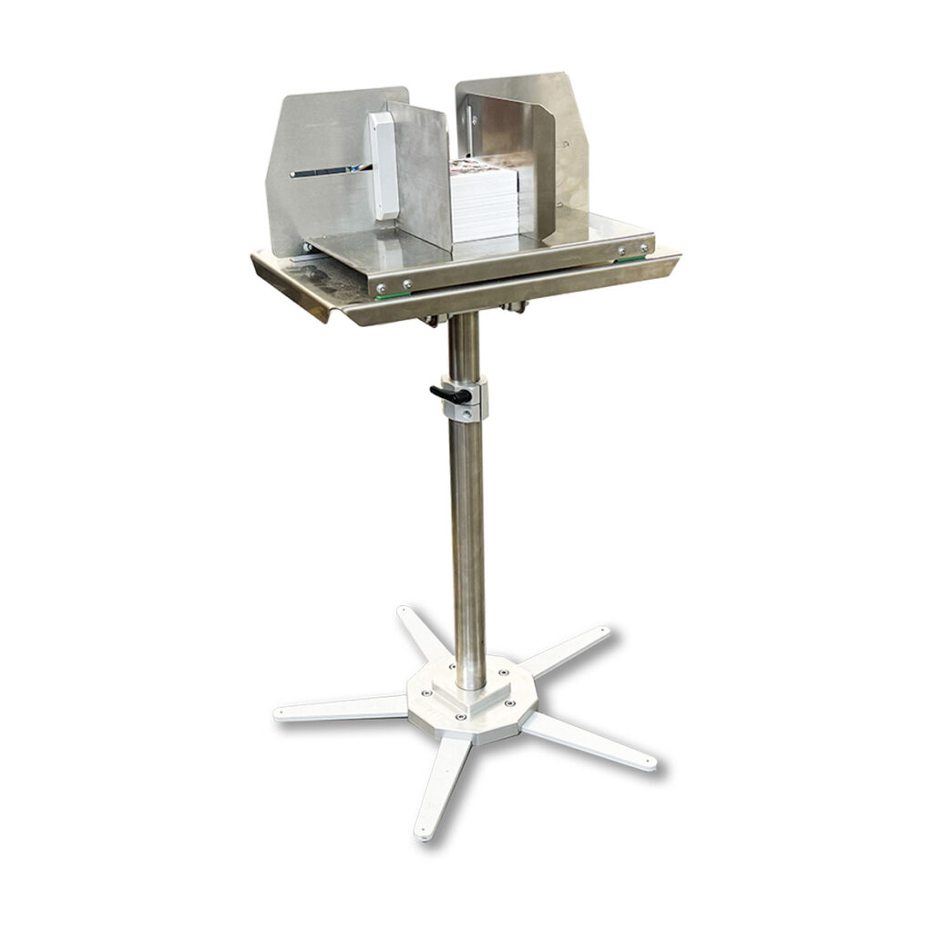 A reception tray that can keep your counted and batched material organized.
