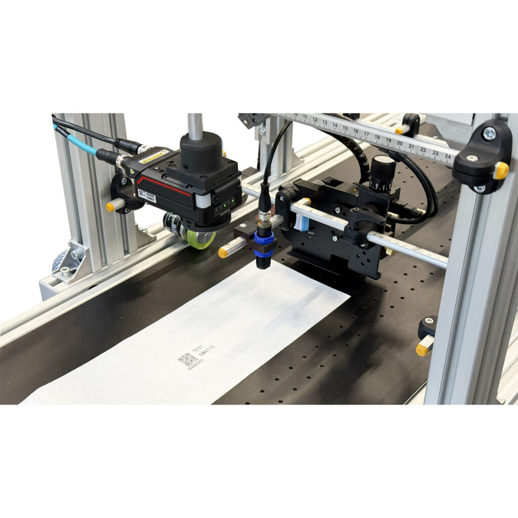 Verification system to check text or barcodes to avoid mix-ups.